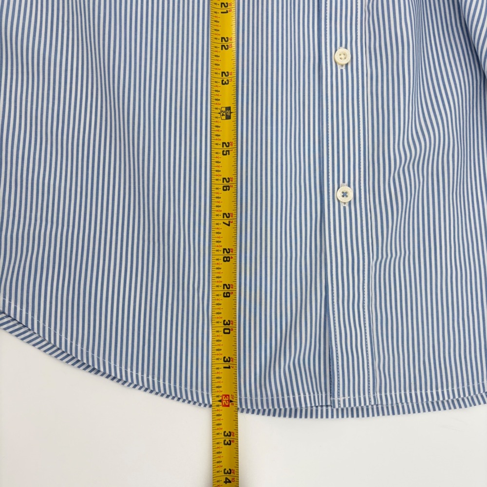 Dockers Dress Shirt Mens XL Blue White Stripe Signature Comfort Flex 2XL Fit - Picture 9 of 9